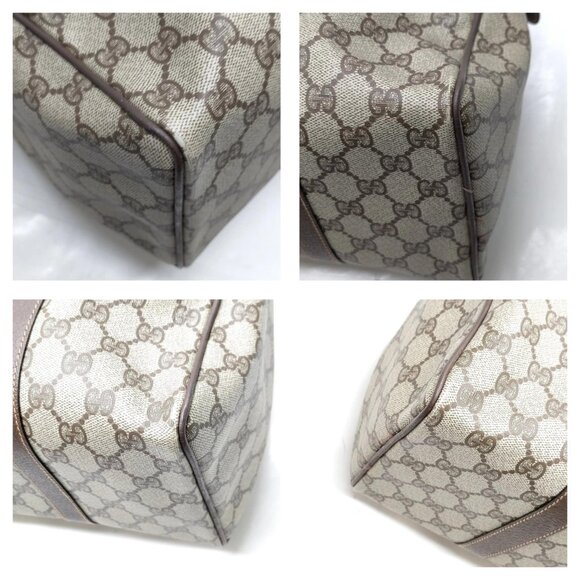 Authentic Gucci Vintage Brown PVC Hand Bag mn388-112725 - Picture 9 of 16